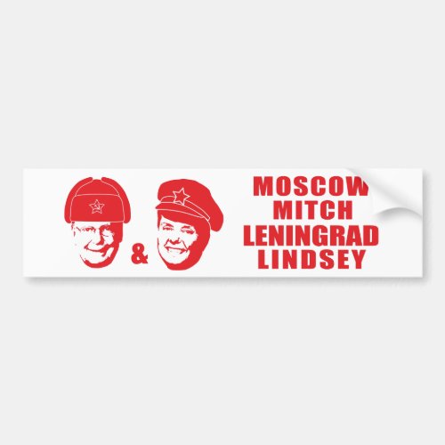 Moscow Mitch and Leningrad Lindsey Bumper Sticker