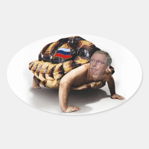 Moscow Mitch Man_Turtle Oval Sticker
