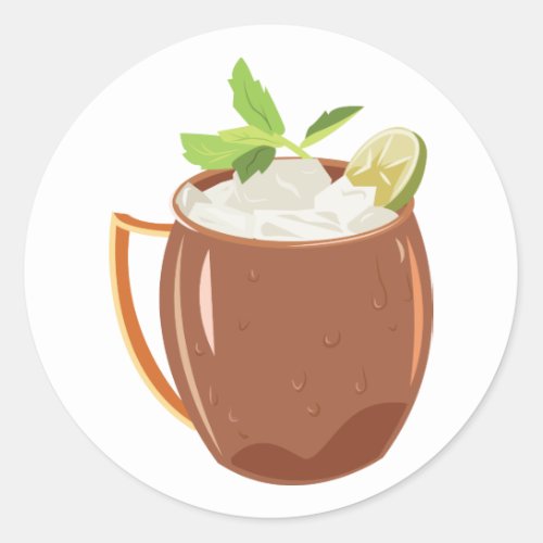 Moscow Mule Classic Round Sticker