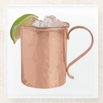 Moscow Mule Cocktail Coaster Bar Decor Vodka Art by BrunamontiBoutique at Zazzle