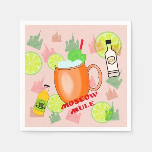 Moscow Mule Cocktail Napkins