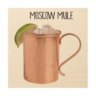 Moscow Mule Copper Mug Low Poly Geometric Art