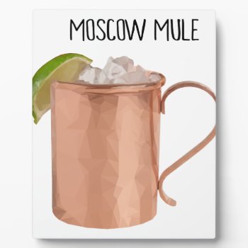 Moscow Mule Copper Mug Low Poly Geometric Design Plaque by BrunamontiBoutique at Zazzle