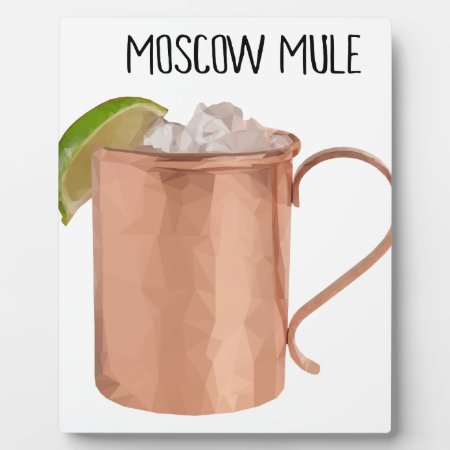 Moscow Mule Copper Mug Low Poly Geometric Design Plaque