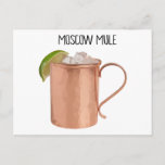 Moscow Mule Copper Mug Low Poly Geometric Design Postcard at Zazzle