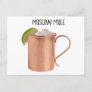 Moscow Mule Copper Mug Low Poly Geometric Design Postcard