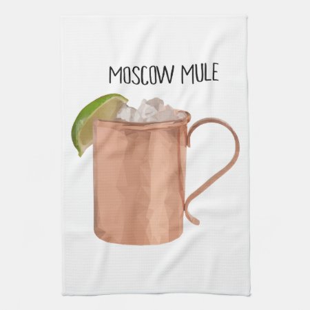 Moscow Mule Kitchen Towel Geometric Low Poly Art
