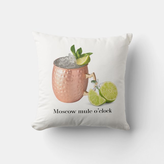 Moscow Mule O'clock Outdoor Pillow (Front)