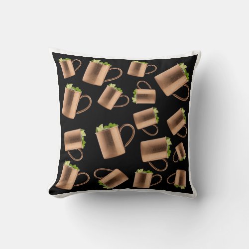 Moscow mule pattern throw pillow