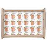 Moscow Mule Serving Tray Bar Art Copper Mug Gift at Zazzle