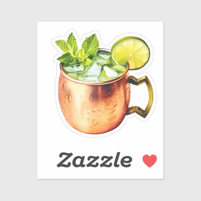 Moscow Mule With Lime Sticker (Sheet)