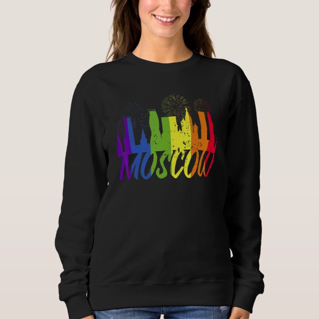Moscow Pride Skyline  Pride Parade Moscow Sweatshirt (Front)