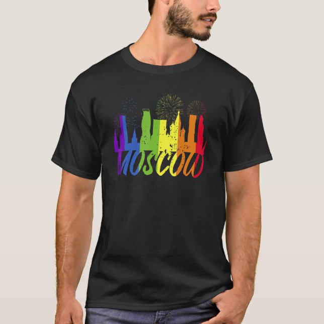 Moscow Pride Skyline  Pride Parade Moscow T-Shirt (Front)