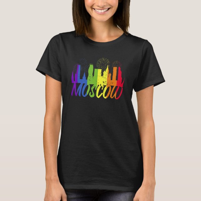 Moscow Pride Skyline  Pride Parade Moscow T-Shirt (Front)