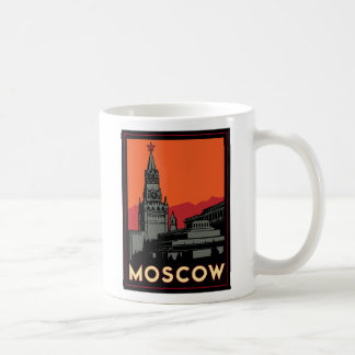 moscow russia kremlin art deco retro travel coffee mug