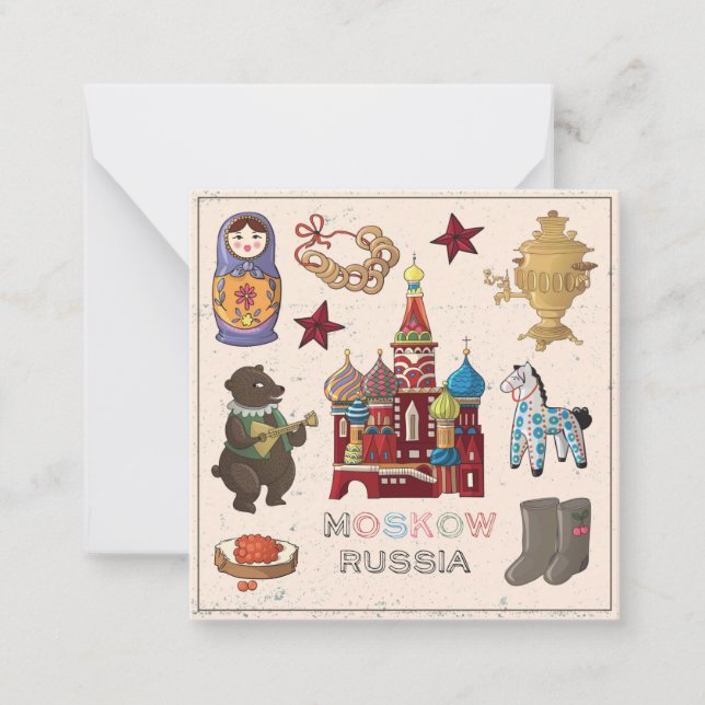 Moscow, Russia Note Card (Front)