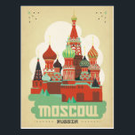 Moscow, Russia Postcard<br><div class="desc">Anderson Design Group is an award-winning illustration and design firm in Nashville, Tennessee. Founder Joel Anderson directs a team of talented artists to create original poster art that looks like classic vintage advertising prints from the 1920s to the 1960s.</div>