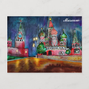 Moscow Russia Red Square Travel Postcard