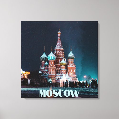 Moscow Russia St Basils Cathedral Canvas Print