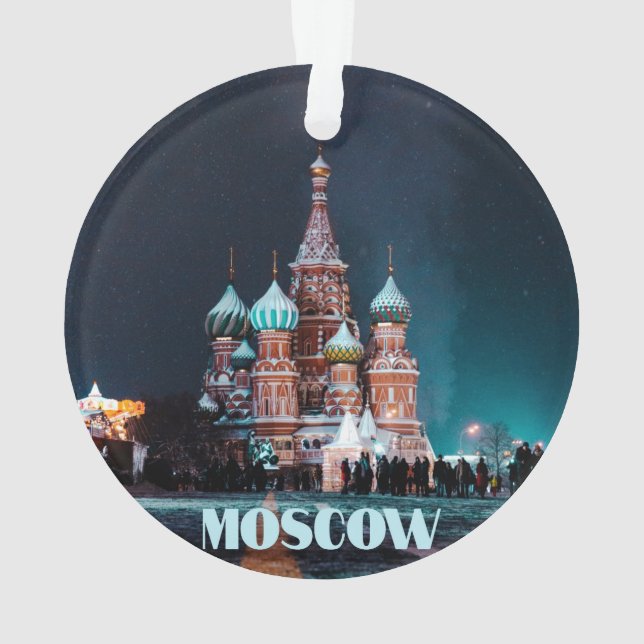 Moscow Russia St. Basil’s Cathedral Ornament (Back)