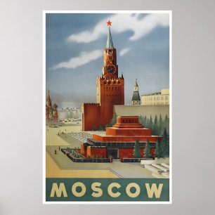 Moscow Travel Poster Russia Print Russian Art