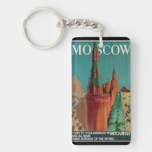 Moscow vintage souvenirs keychain (Front)