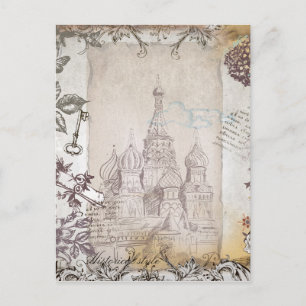 Moscow Vintage Style Post Card