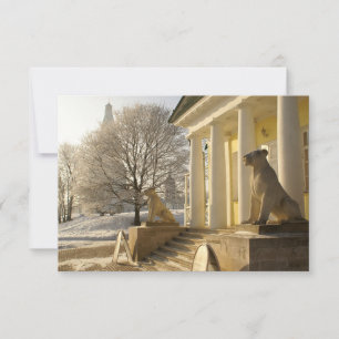 Moscow. Winter. lion sculpture. RSVP Card
