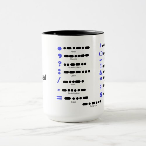 Mose Code Punctuation Chart Mug