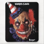 Mose Pad - Scary Birthday Clown (dranged clowns) Mouse Pad<br><div class="desc">awesome graphics featuring a scary birthday clown with an evil grin</div>