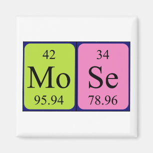 Mose periodic table name magnet