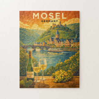 Mosel Wine Region Germany Vintage Travel Art Jigsaw Puzzle