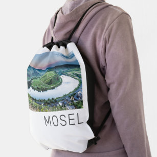 Moselle Calmont Loop Bremm Sunset River Souvenir Drawstring Bag