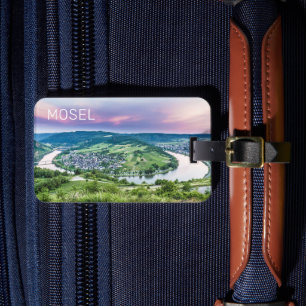 Moselle Loop Sunset Kroev Panorama Germany Luggage Tag