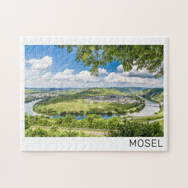 Moselle Loop Trittenheim Panorama Germany Souvenir Jigsaw Puzzle (Horizontal)
