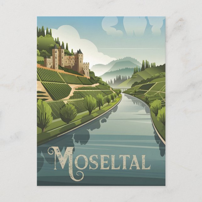Moseltal Moselle Valley Germany vintage Postcard (Front)