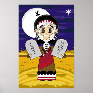 Moses & 10 Commandments Poster