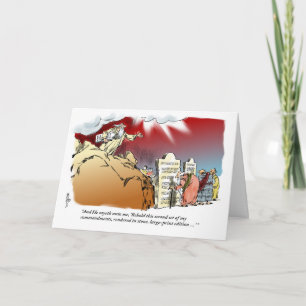 Moses and Large Print Commandments Card