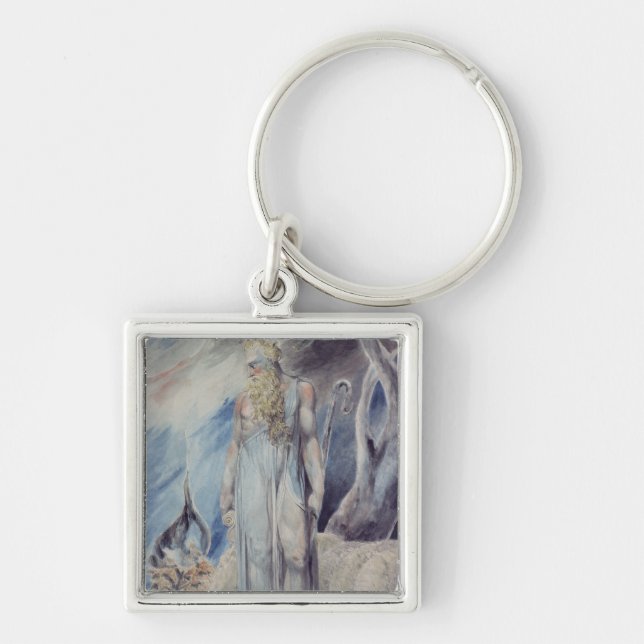 Moses and the Burning Bush Keychain (Front)