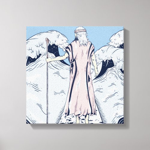 Moses and the parting sea canvas print