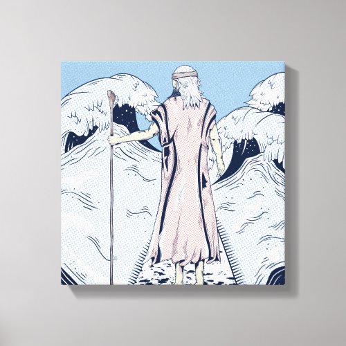 Moses and the parting sea canvas print