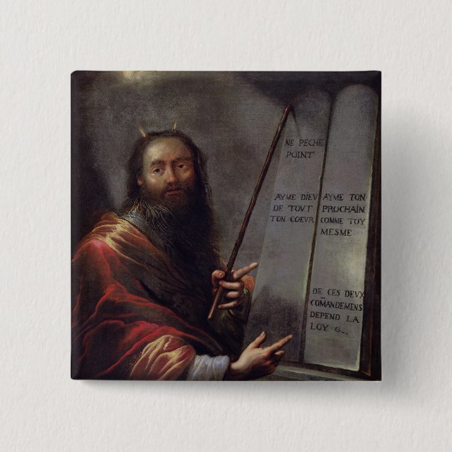 Moses and the Tablets of the Law Button (Front)