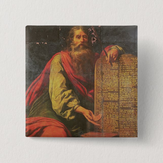 Moses and the Tablets of the Law Button (Front)