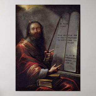 Moses and the Tablets of the Law Poster
