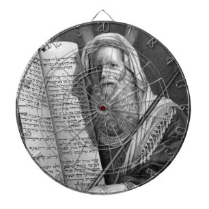 Moses and the Ten Commandments Dartboard With Darts