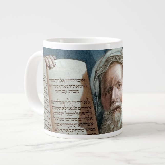 Moses and the Ten Commandments Giant Coffee Mug (Front Left)