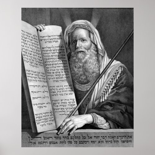 Moses and the Ten Commandments printposter Poster