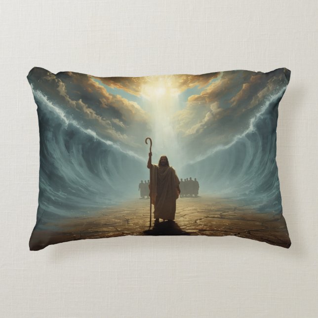 Moses at the Red Sea: Christian Pillow (Front)