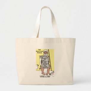 Moses' Bathroom Reading Funny Gifts & Tees Large Tote Bag