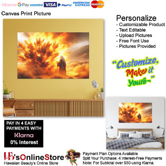 Moses Burning Bush God Speaks 5 Picture Canvas Print